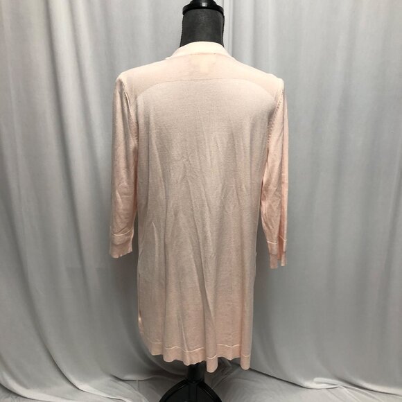 Kim Gravel Belle Cardigan Womens Size Small Pink Open Front Lightweight Sweater - Picture 4 of 6